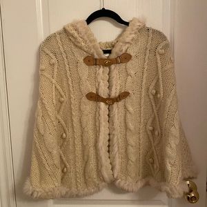 Bought from Japan, beige color poncho, free size